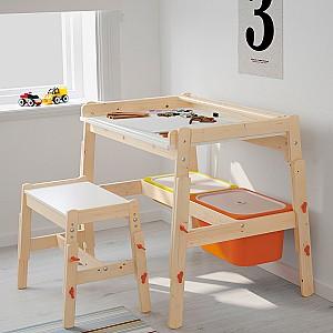 Masă de scris pentru copii IKEA Flisat Natural/Alb