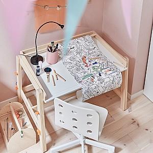 Masă de scris pentru copii IKEA Flisat Natural/Alb