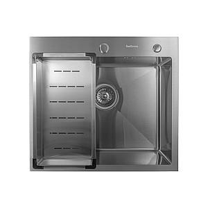 Chiuveta de bucatarie SanDonna HD5550 Crom satin