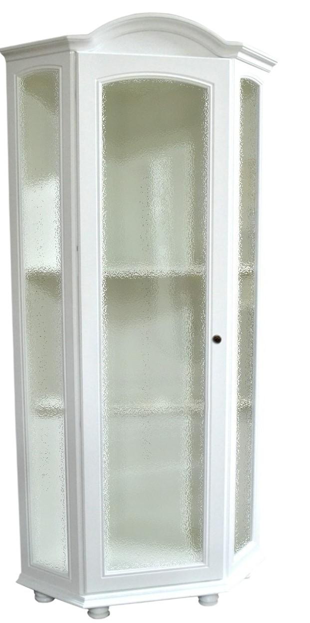 Dulap cu vitrina Viitorul Colt cu sticla Alb