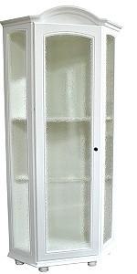 Dulap cu vitrina Viitorul Colt cu sticla Alb