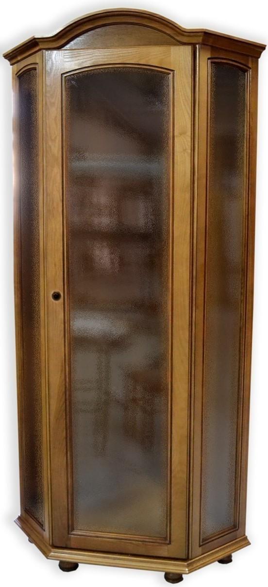 Dulap cu vitrina Viitorul Colt cu sticla Stejar Deschis