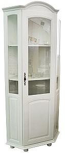 Dulap cu vitrina Viitorul Colt cu tablie Alb