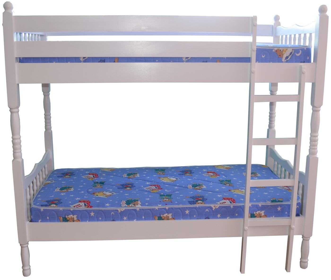 Pat copii Viitorul 2 Nivele 100x200 cm Alb
