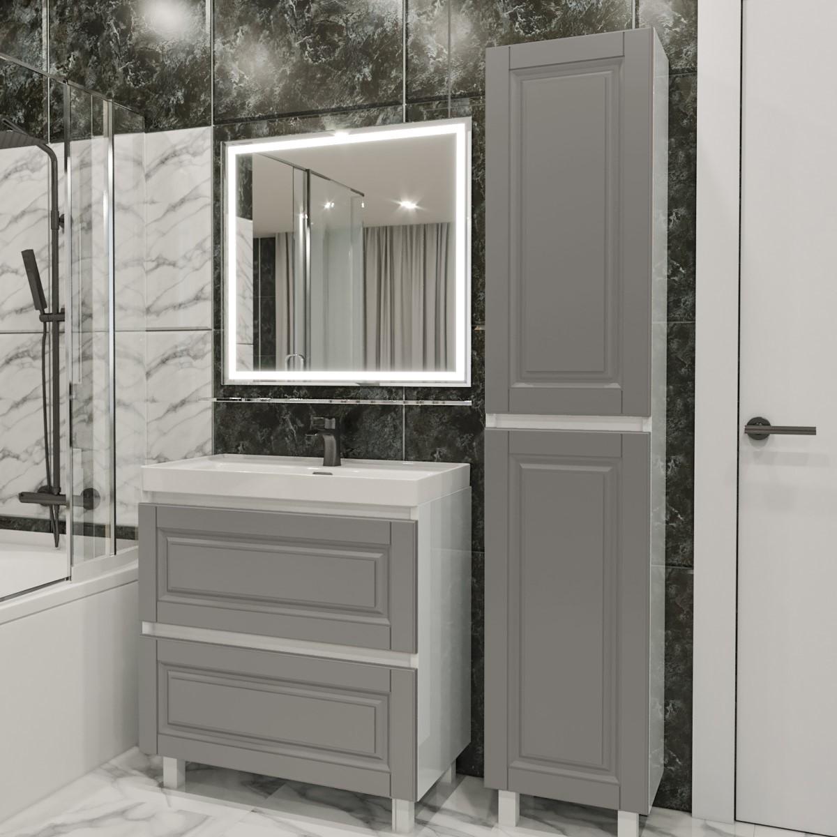 Set de mobila de baie PS Lilia 80-193 (vops./PAL) Gri