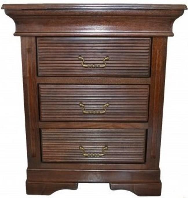 Noptiera Viitorul Serenada 3 Sertare Stejar Închis