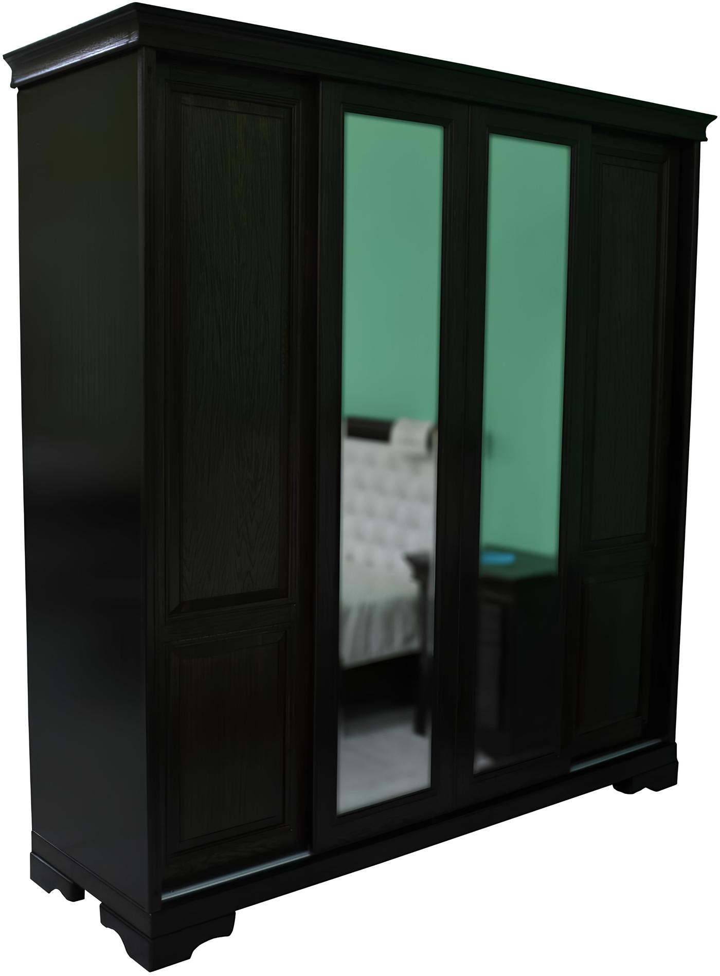 Dulap-cupe Viitorul Serenada 4 Usi Glisante Stejar Închis