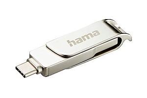 Stick memorie usb Hama C-Rotate Pro Silver (182491)