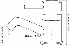 Set de mobila de baie IKEA Enhet/Tvallen/Pilkan cu sertare 140x43x65 Alb