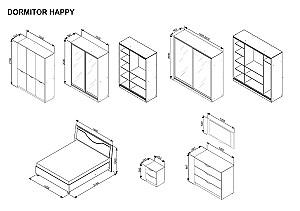 Set dormitor Ambianta Happy Grafit