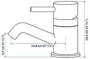 Set de mobila de baie IKEA Enhet/Lettan/Pilkan cu sertare/oglinda 164x43x65 Alb/Antracit