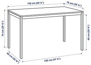 Set de masa si scaune IKEA Melltorp/Adde 125 cm Alb (1+4)