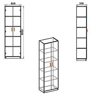Dulap pentru institutii KompaniT KSH-7 Stejar sonoma