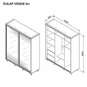 Dulap-cupe Ambianta Venus 2 m Artisan