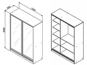 Dulap-cupe Ambianta Happy 1.5 m Grafit
