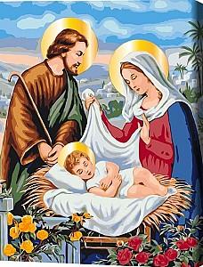 Tablou pe numere BrushMe Sfânta Familie