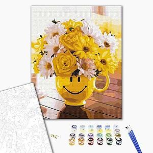 Tablou pe numere BrushMe Buchețel de fericire 40×50 cm (în cutie)