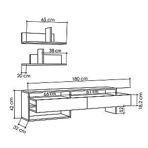 Tumba pentru televizor DECO Gara Light Mocha