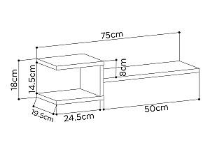 Raft de perete DECO Fork White