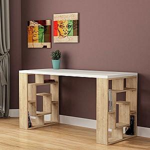 Masa de birou DECO Labirent White/Oak
