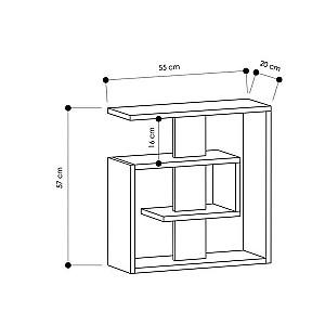 Masuta de cafea, reviste DECO Saly Oak/White
