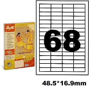 Eticheta autoadezive A4 Olimp 100 file, 68 pe 1 filă, 48.5x16.9 mm, 6793