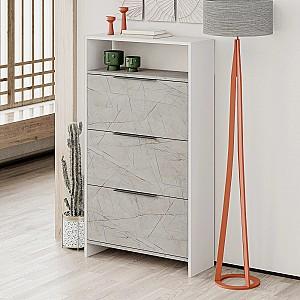 Dulap pentru incaltaminte DECO Kaju Lagina(Gri)/Alb