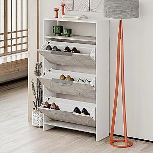 Dulap pentru incaltaminte DECO Kaju Lagina(Gri)/Alb