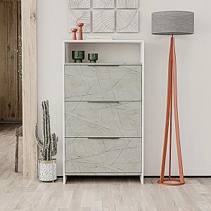 Dulap pentru incaltaminte DECO Kaju Lagina(Gri)/Alb