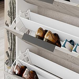 Dulap pentru incaltaminte DECO Kaju Lagina(Gri)/Alb