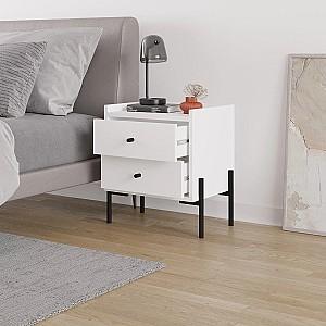 Noptiera DECO Malta 2S Alb