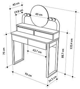 Masa de machiaj DECO Lora Alb
