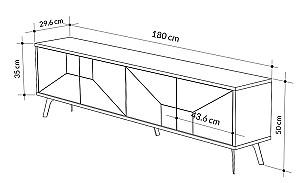 Tumba pentru televizor DECO Dune Hitit (Maro)