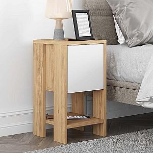 Noptiera DECO Ema Saphire Oak(Stejar)/White(Alb)