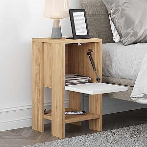 Noptiera DECO Ema Saphire Oak(Stejar)/White(Alb)