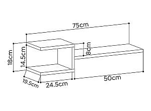 Raft de perete DECO Fork Oak (Stejar)