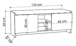 Dulap pentru incaltaminte DECO Zulla Hitit (Maro)