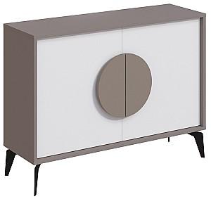 Comoda DECO Gora 110 Light Mocha (Bej) / White (Alb)