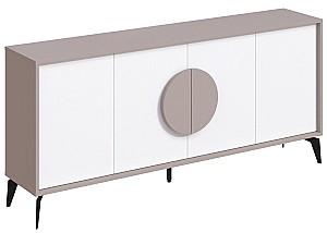 Comoda DECO Gora 180 cm Light Mocha (Bej) / White (Alb)