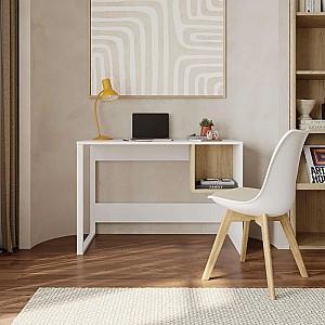 Masa de birou DECO Model 4 White (Alb) / Sapphire Oak (Stejar)