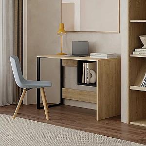 Masa de birou DECO Model 4 Black (Negru) / Sapphire Oak (Stejar)