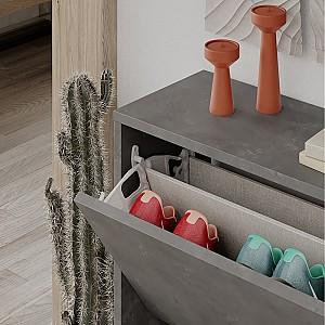 Dulap pentru incaltaminte DECO 2S Retro Grey (Gri)