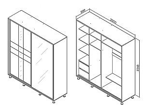 Dulap-cupe Ambianta Rio 2 m Alb