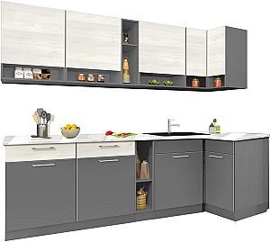 Set mobila bucatarie Modern Monro 2.6m (Slate Gray/Craft Oak White)
