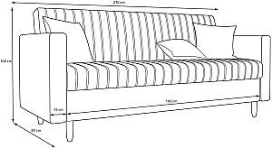 Canapea Space Meble Melisa Riviera 95 Gray