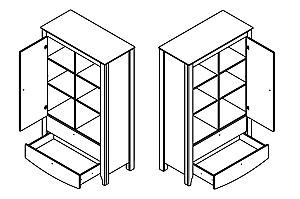 Dulap Yasen Karina KOM1D2S Nimphea Alba/Stejar Sonoma Trufa