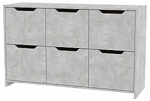 Comoda KompaniT 6D Atelie Deschis (Gri)