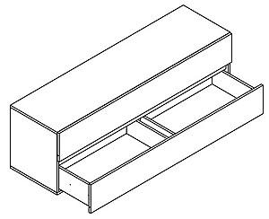 Tumba pentru televizor Yasen London RTV2S Cașmir (Bej) / Antracit (Gri)