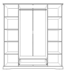 Dulap Yasen Sardinia 4D1S Alb