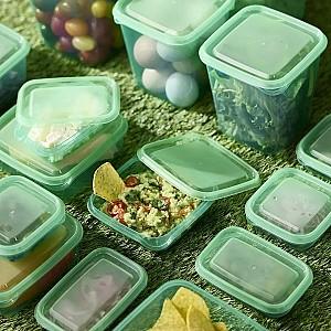 Set de recipiente alimentare IKEA Pruta 17buc. (Verde)
